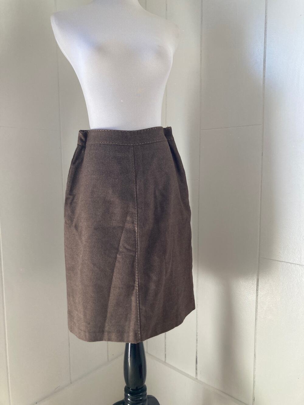 Gap Brown Felt Pencil Skirt, Size 1